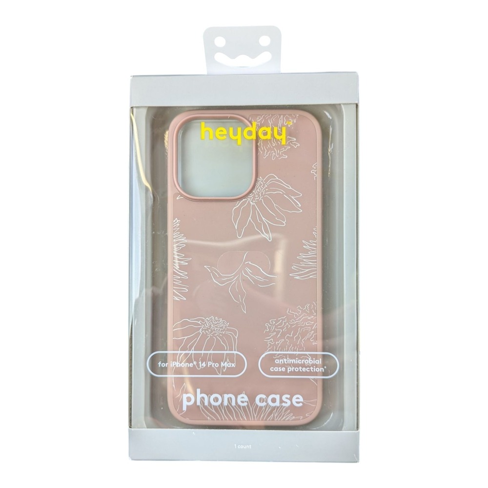 C2. Heyday Floral Antimicrobial Case For Apple iPhone 14 Pro Max - Warm Taupe